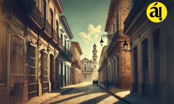 Una calle vacía de Camagüey.